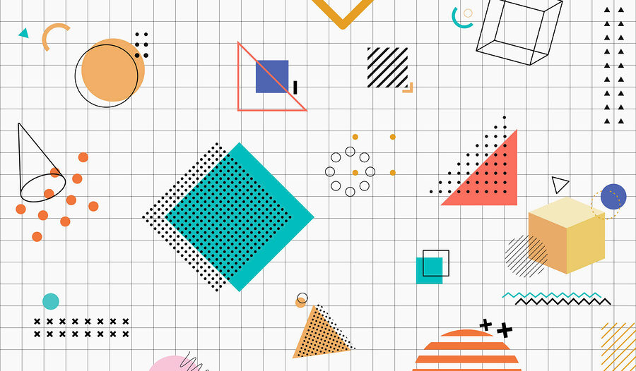 Een patroon van geometrische vormen