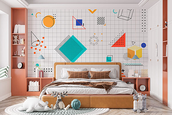 Een patroon van geometrische vormen Een patroon van geometrische vormen