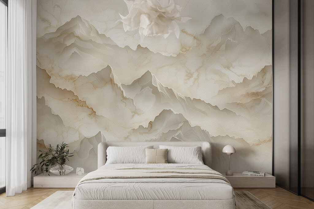 A white and brown marble