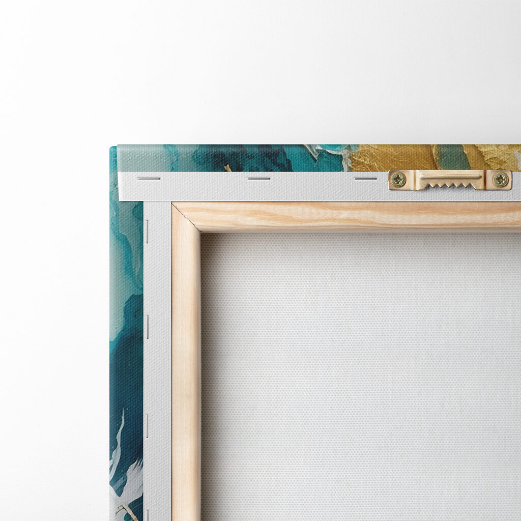 Abstract art with vibrant teal hues