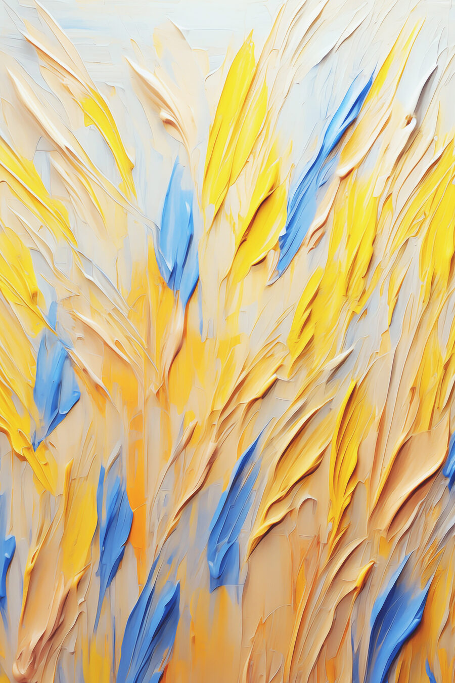Een close-up van een schilderij Een close-up van een schilderij