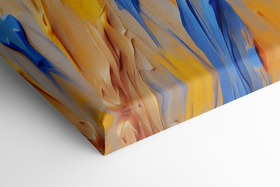 Een close-up van een schilderij Een close-up van een schilderij