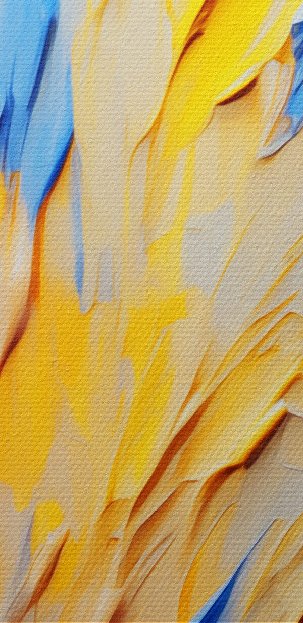 Een close-up van een schilderij Een close-up van een schilderij