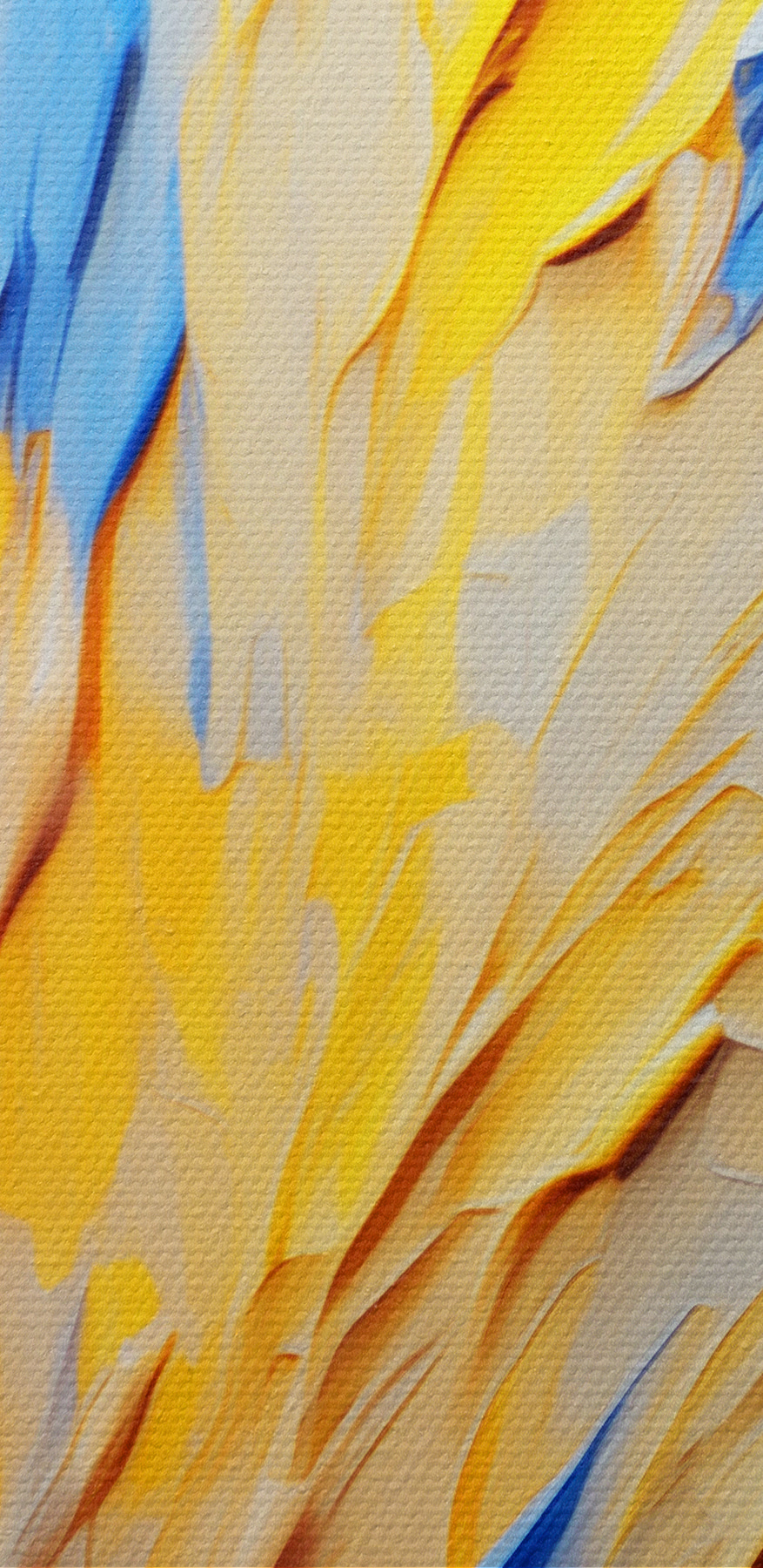 Een close-up van een schilderij Een close-up van een schilderij