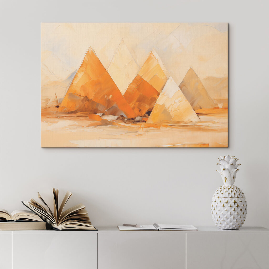 A group of pyramids in a desert