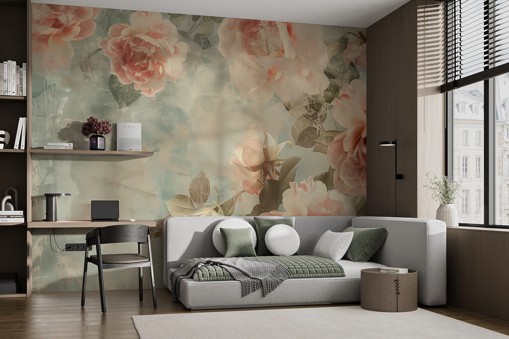 A group of pink flowers