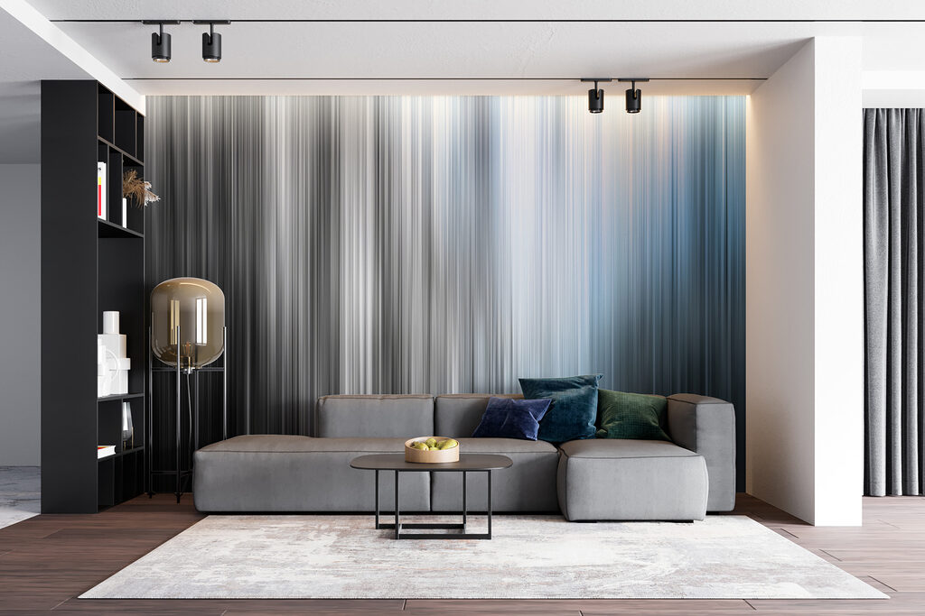 A blurry image of a grey and white striped background A blurry image of a grey and white striped background