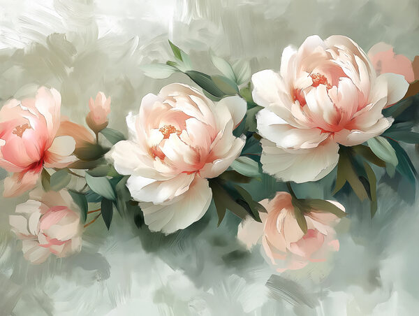 Een groep bloemen op een wit oppervlak Een groep bloemen op een wit oppervlak