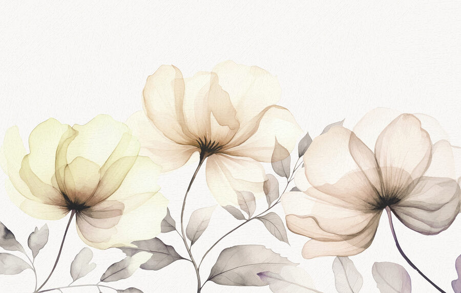 Fotobehang Een close-up van bloemen - Afbeelding 3