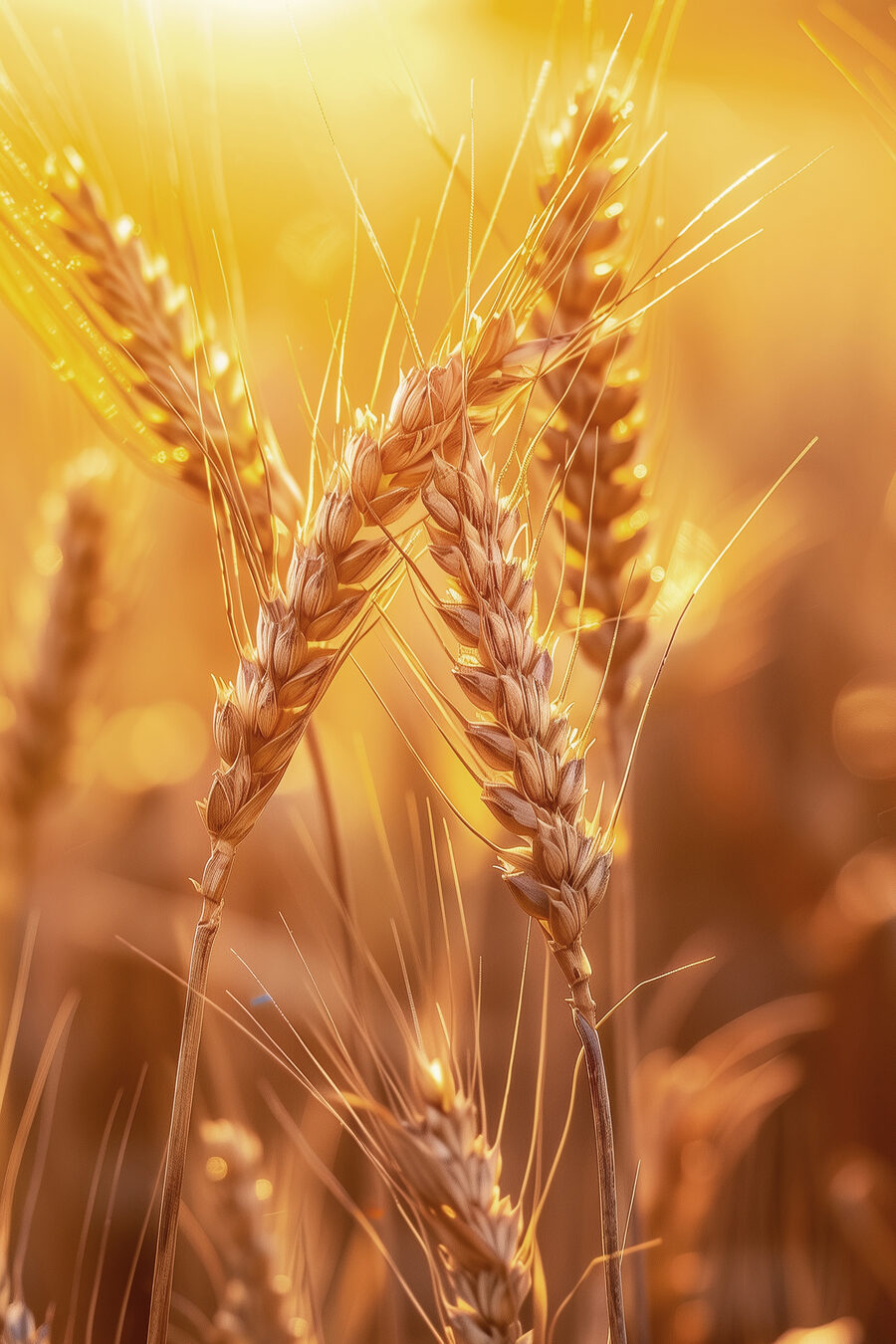 Close-up van tarwe in een veld