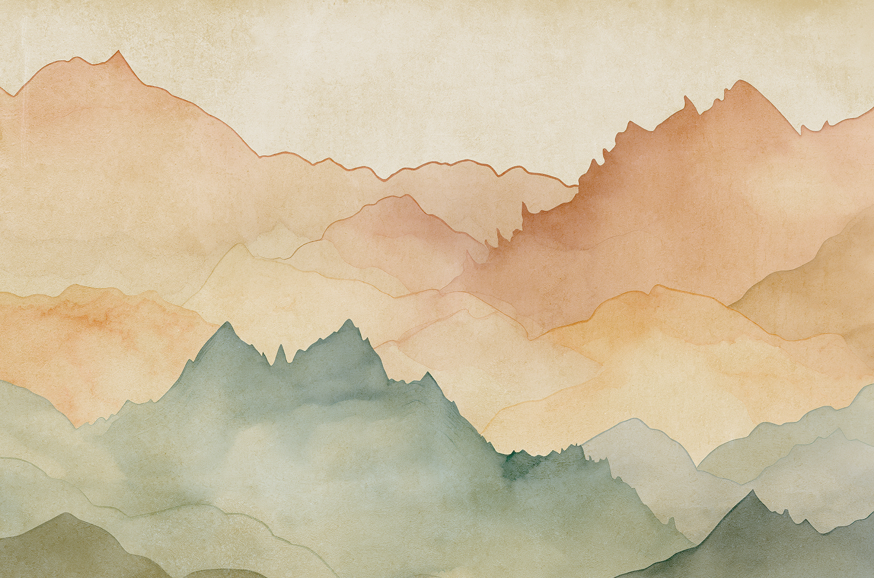 Watercolor painting of mountains Watercolor painting of mountains