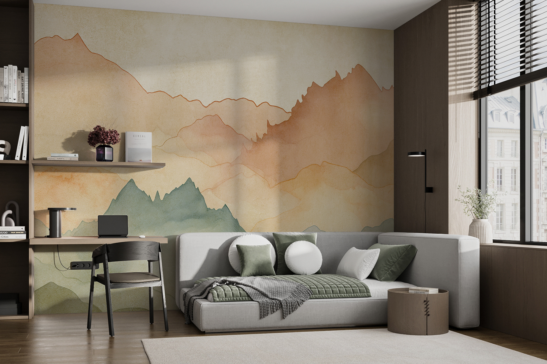 Watercolor painting of mountains Watercolor painting of mountains