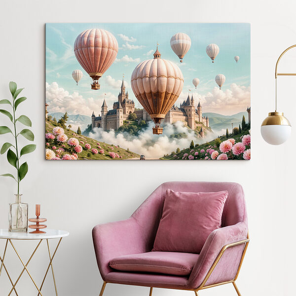 Kasteel met heteluchtballonnen Kasteel met heteluchtballonnen