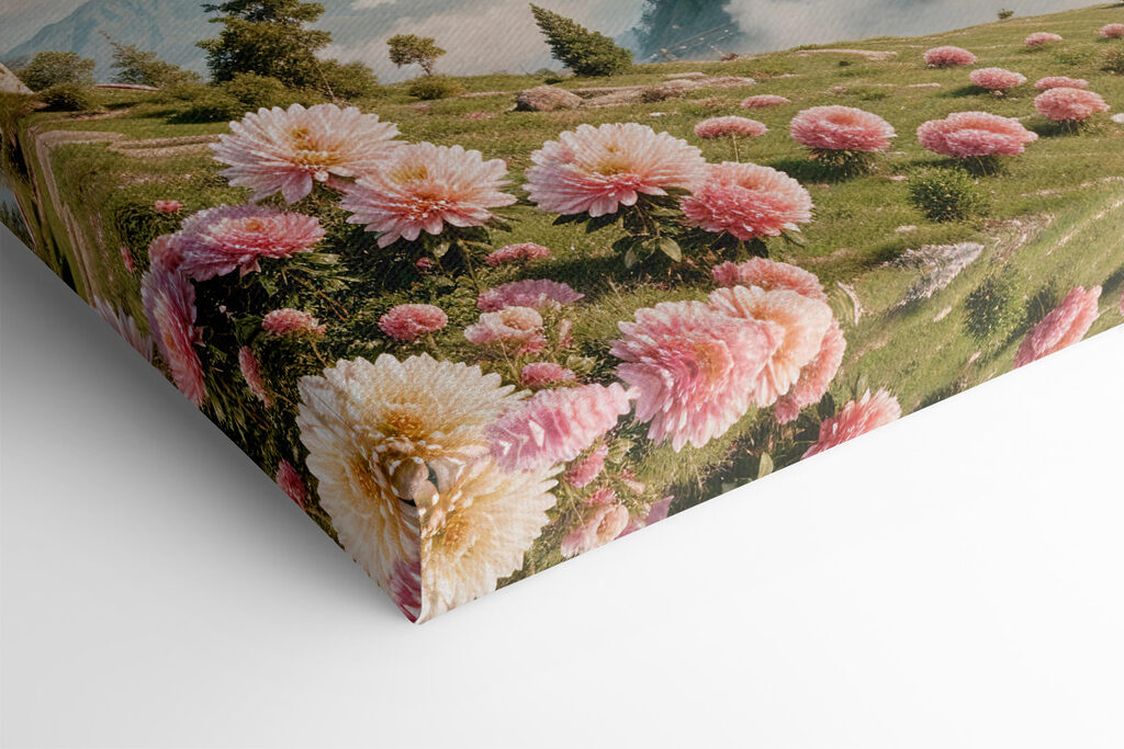 Castle with hot air balloons