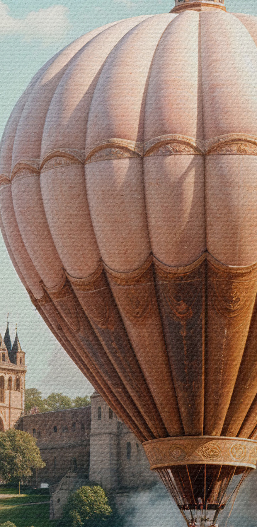 Kasteel met heteluchtballonnen