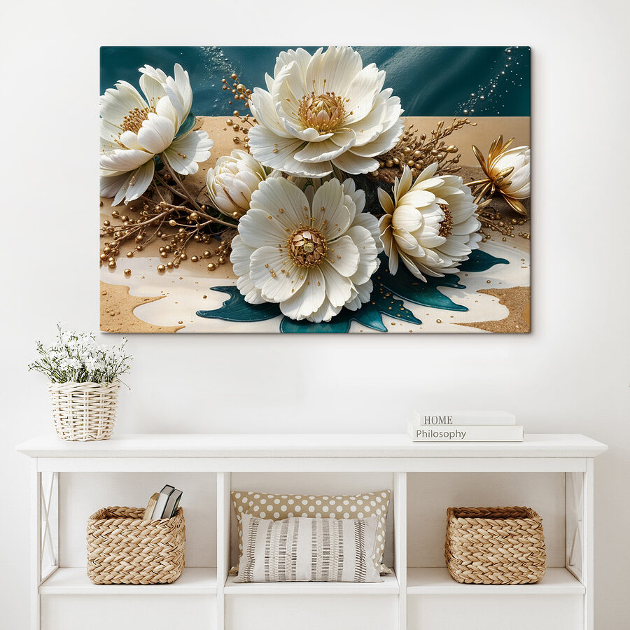 Groep witte bloemen Groep witte bloemen
