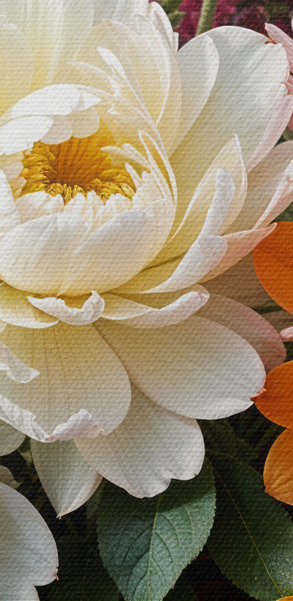 Vaas met bloemen met een bewolkte hemel Vaas met bloemen met een bewolkte hemel