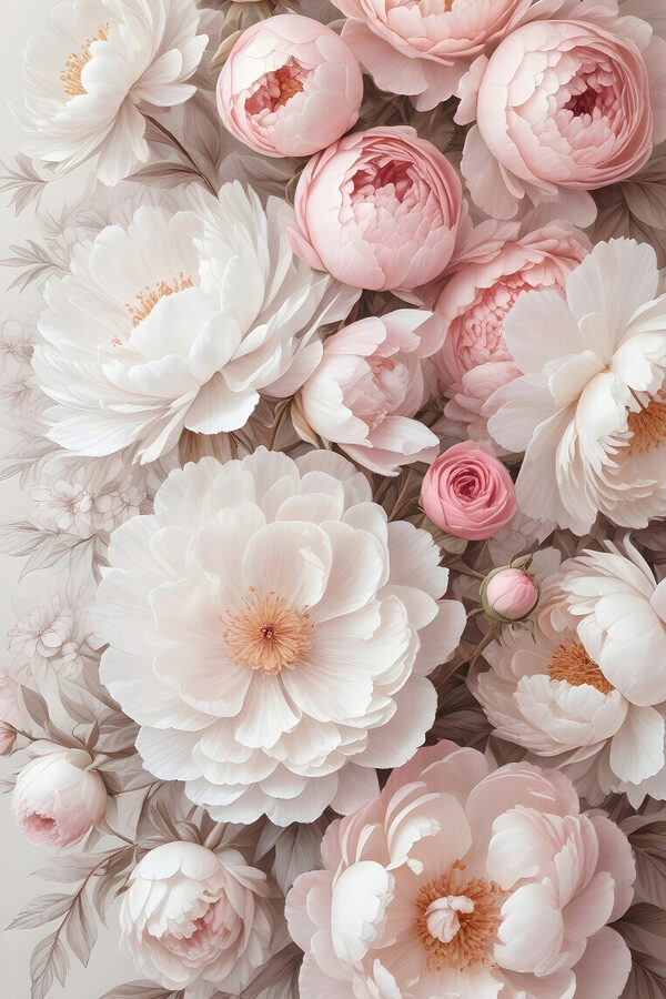 Groep witte en roze bloemen Groep witte en roze bloemen