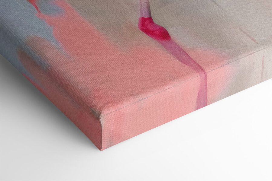 Roze flamingo met lange poten