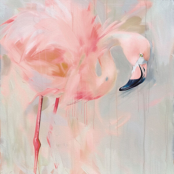 Roze flamingo met lange poten Roze flamingo met lange poten