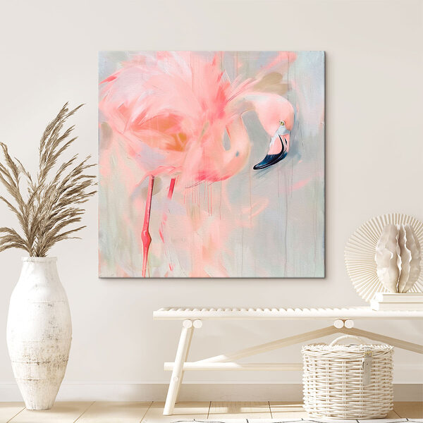 Roze flamingo met lange poten Roze flamingo met lange poten