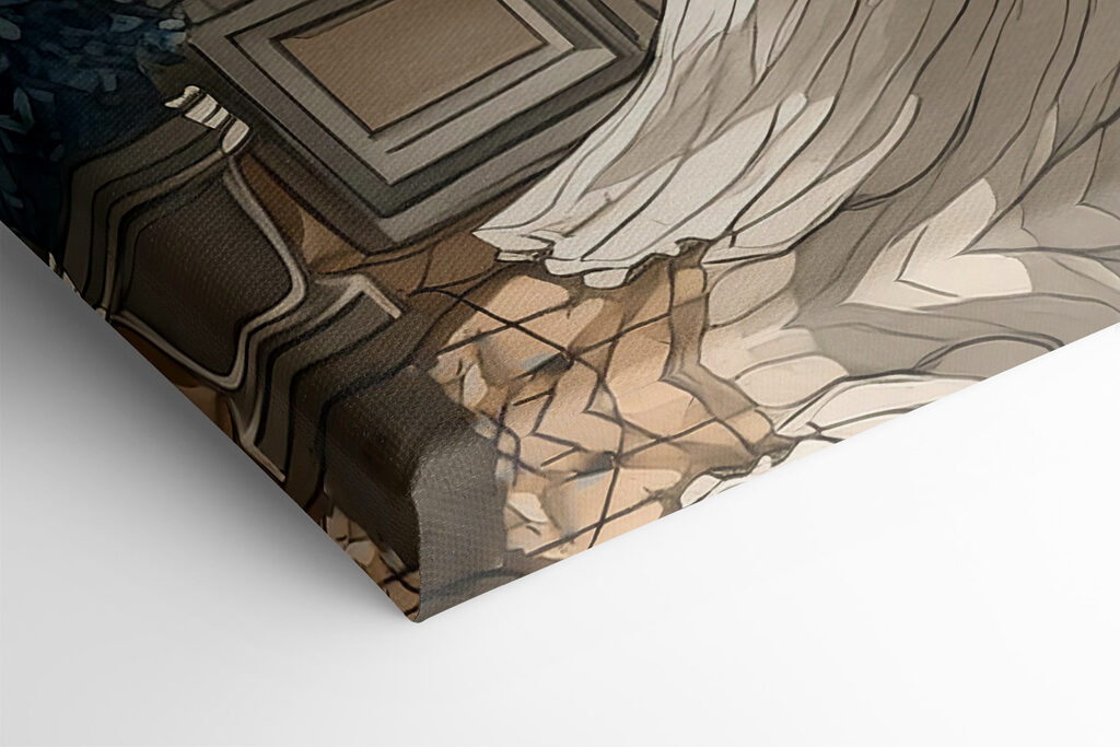 Woman in a white dress looking out a window