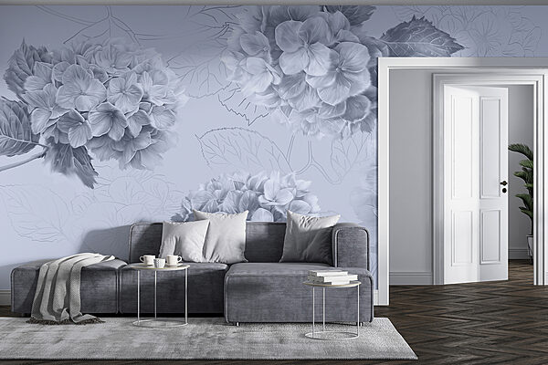 Group of flowers on a light background