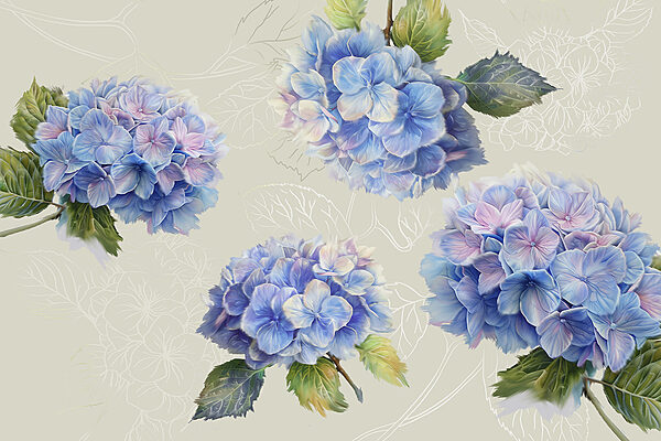 Group of blue flowers