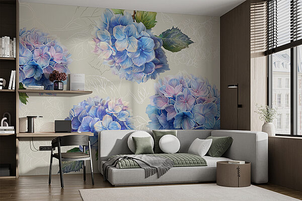Group of blue flowers