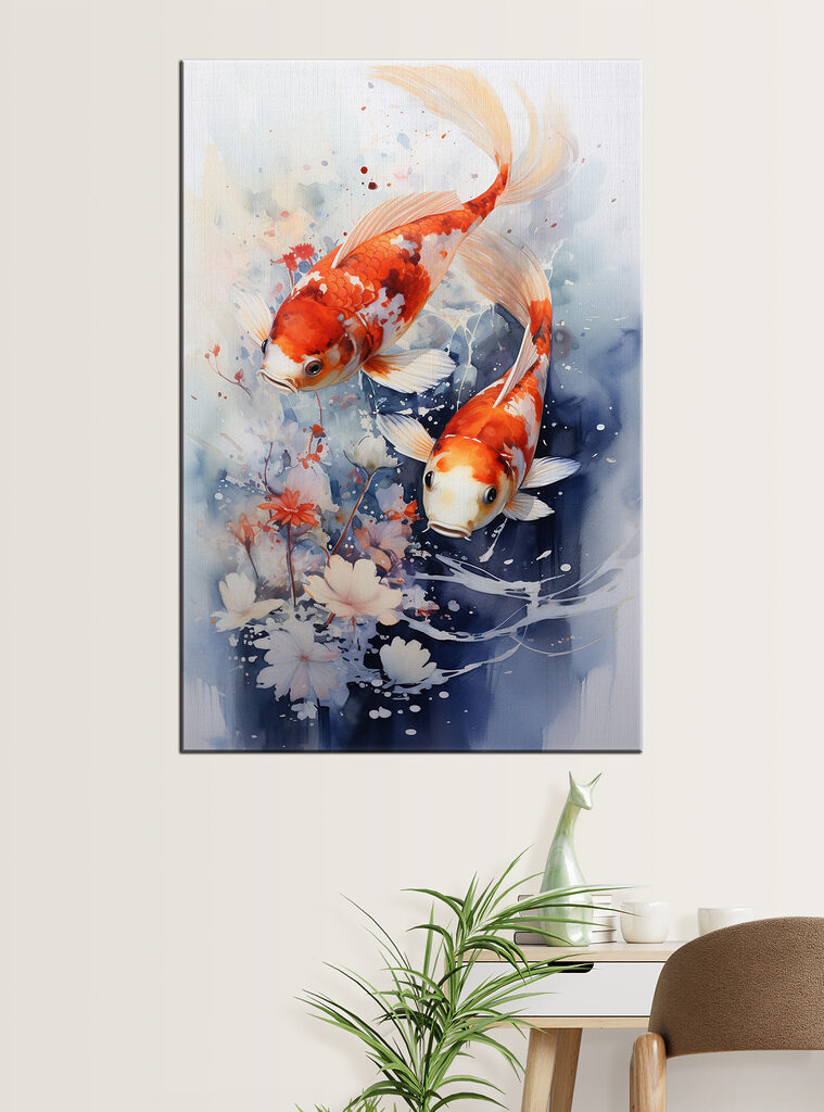 Pair of fish swimming in water