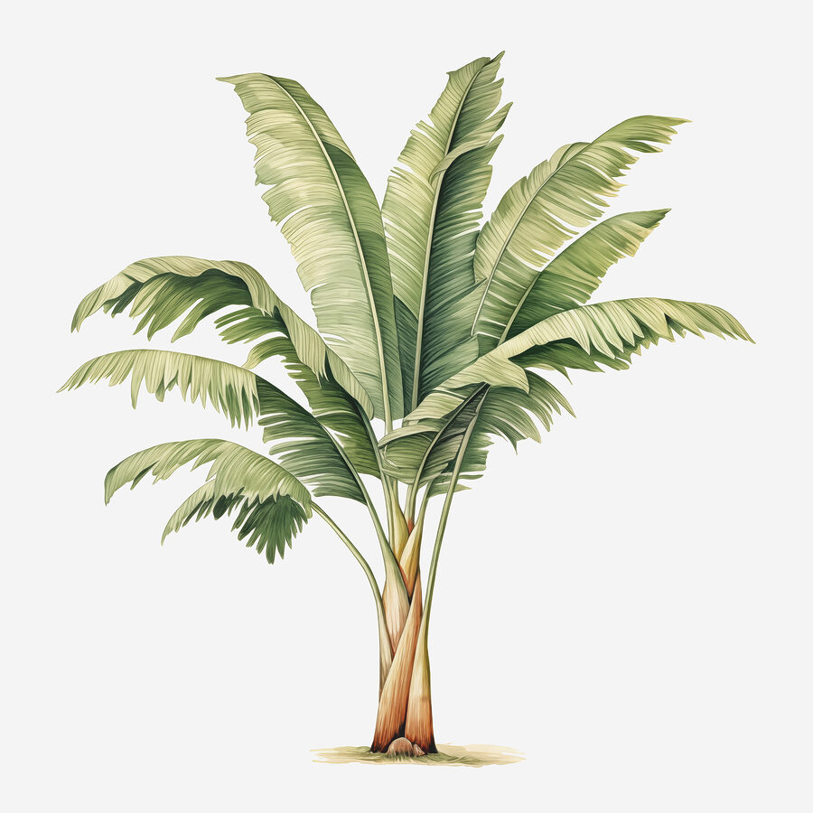 Palmboom met grote bladeren Palmboom met grote bladeren