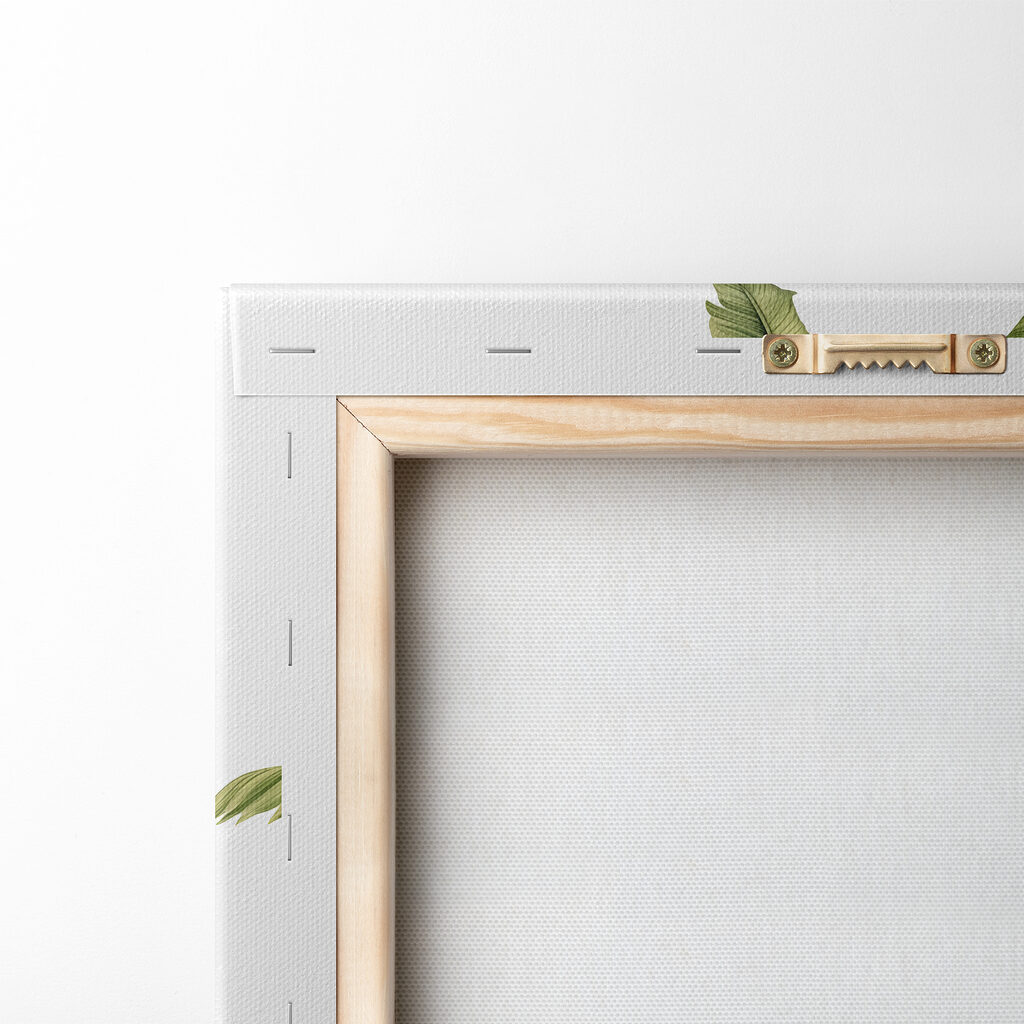 Palm tree with large leaves