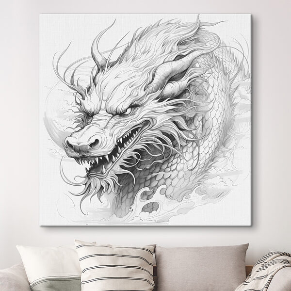 Tekening van een draak Tekening van een draak