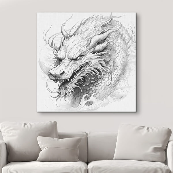 Tekening van een draak Tekening van een draak