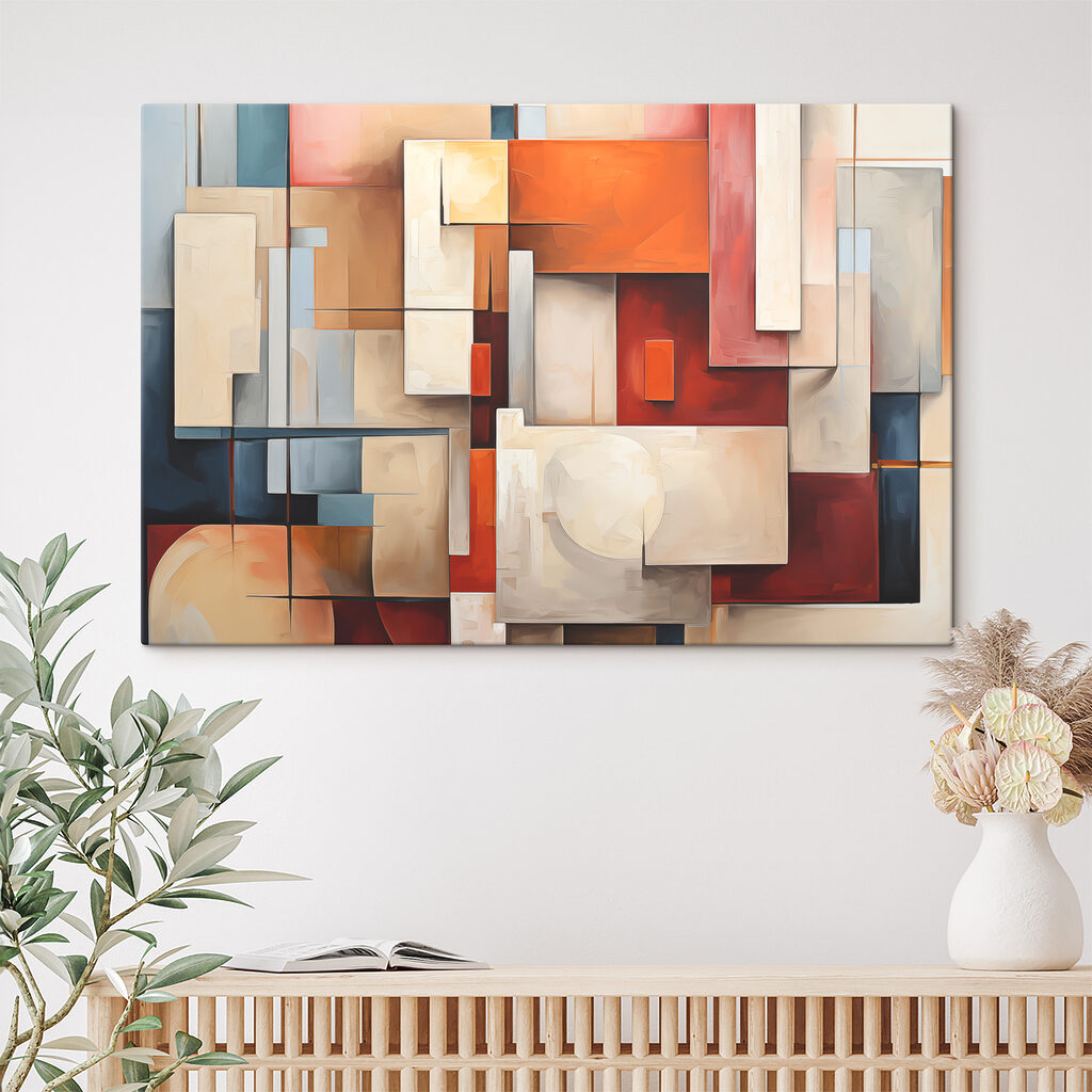 Painting of a colorful pattern Painting of a colorful pattern