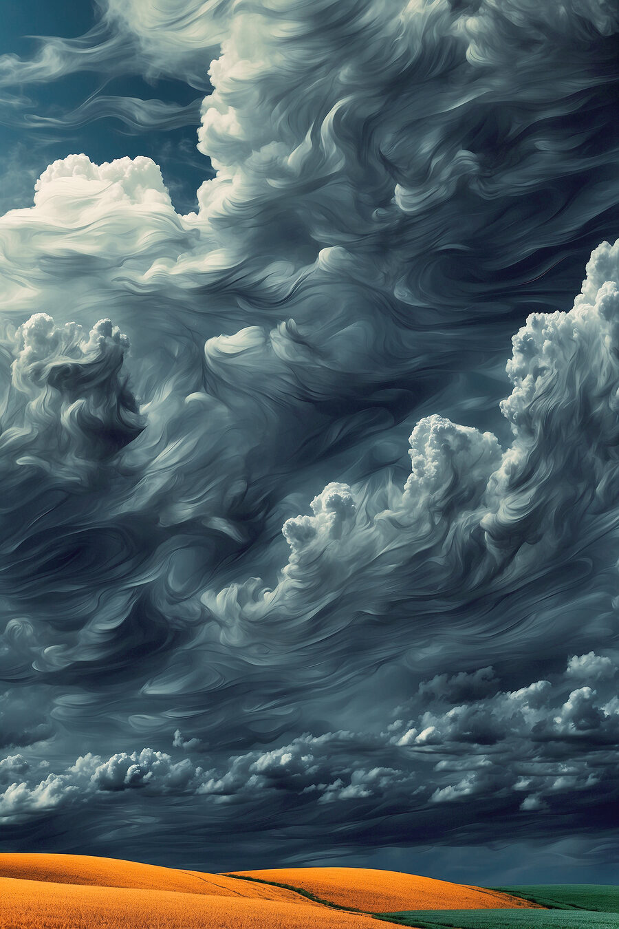 Bewolkte lucht met veel wolken