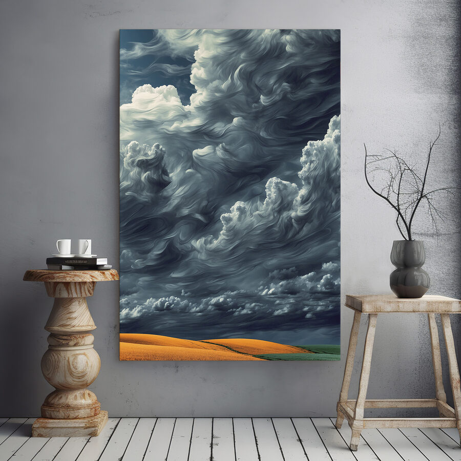 Bewolkte lucht met veel wolken