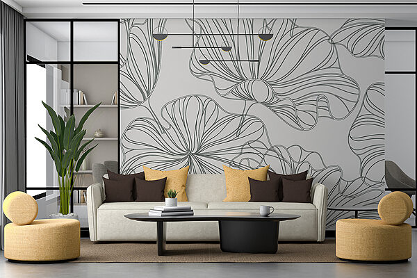 Bloemenpatroon op witte achtergrond Bloemenpatroon op witte achtergrond