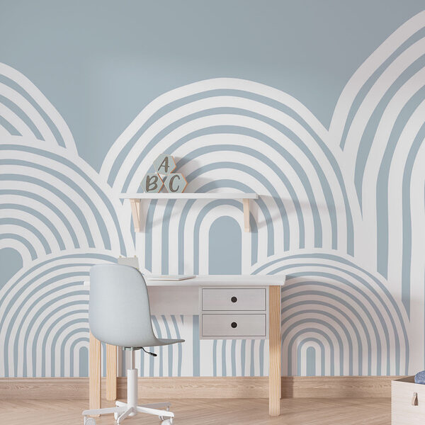 White and gray background with white lines