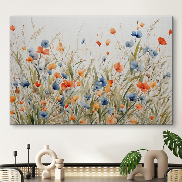 Schilderen van bloemen en gras Schilderen van bloemen en gras