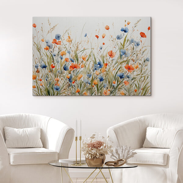 Schilderen van bloemen en gras Schilderen van bloemen en gras