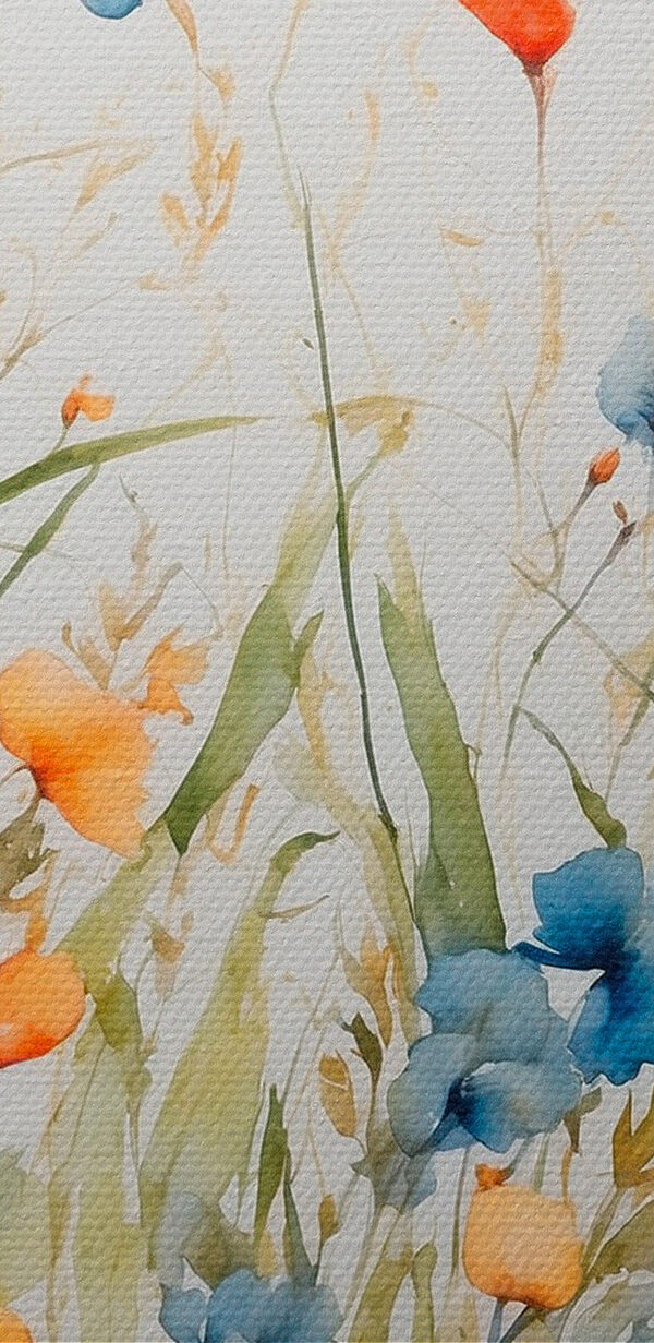 Schilderen van bloemen en gras Schilderen van bloemen en gras