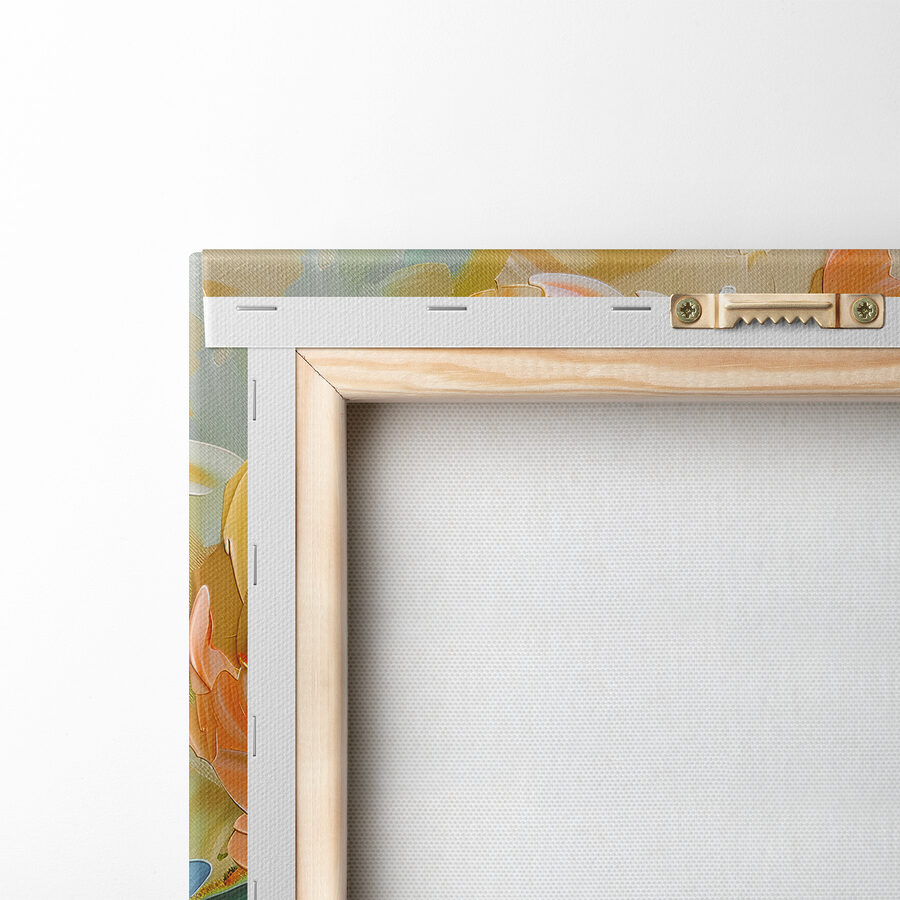 Schilderij van bloemen op een doek