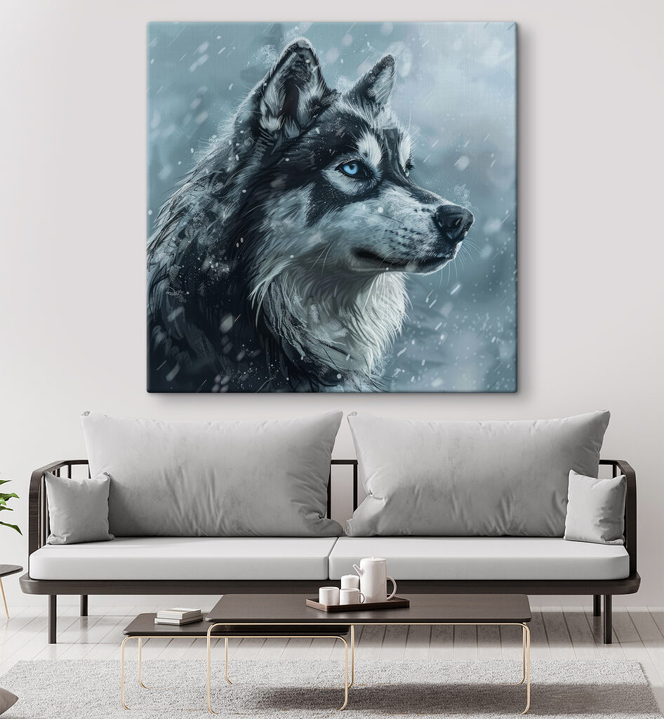 Dog in the snow