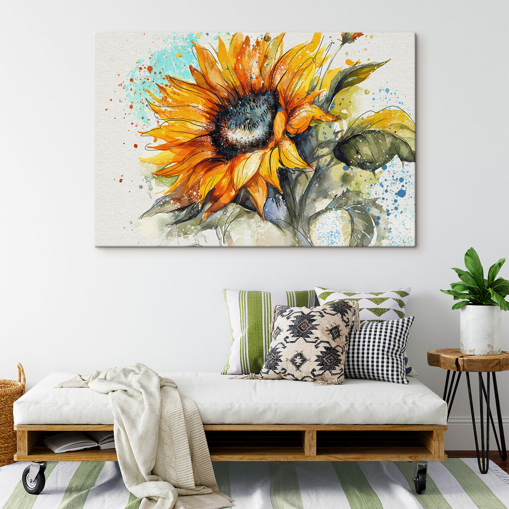 Painting of a sunflower