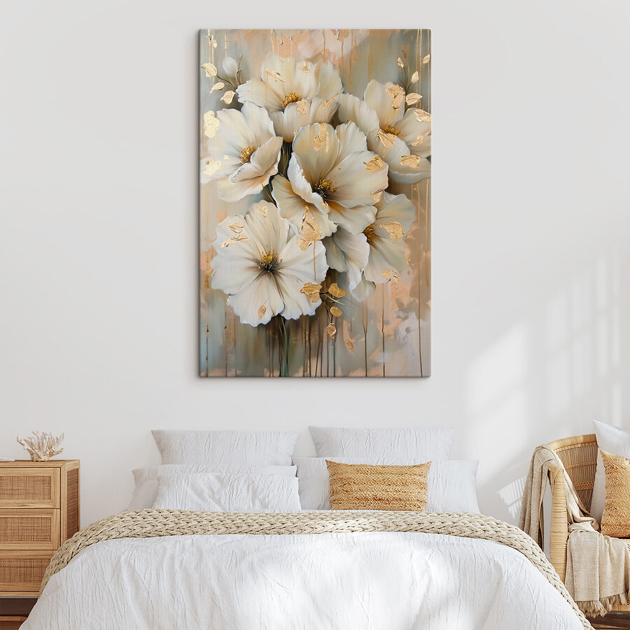 Elegante bloemen met metallic details.