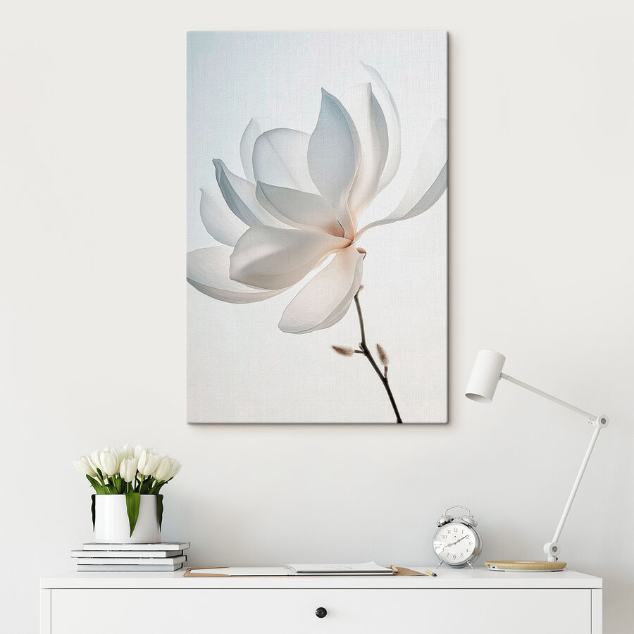 Witte bloem met bloemblaadjes