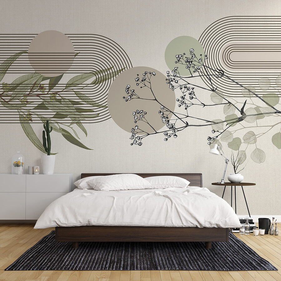 Botanisch ontwerp met abstracte elementen. Botanisch ontwerp met abstracte elementen.