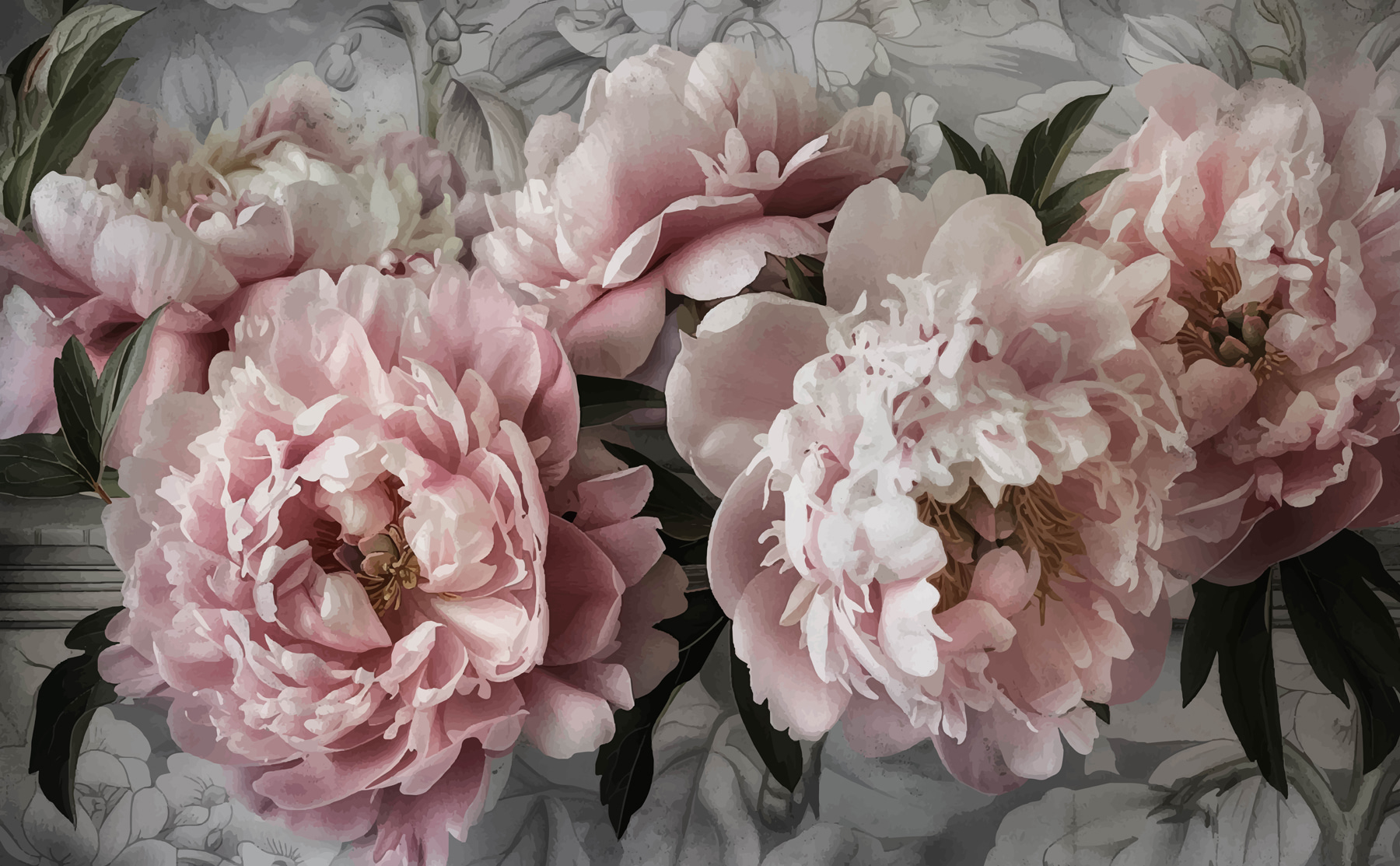 Group of pink flowers Group of pink flowers