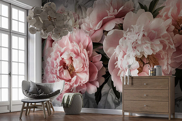 Groep roze bloemen Groep roze bloemen